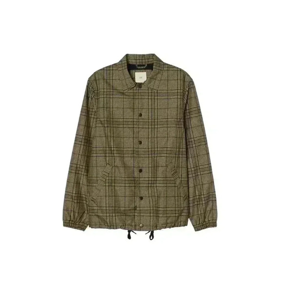 H&M Men's Beige/Black Plaid Windbreaker NEW - Picture 1 of 14
